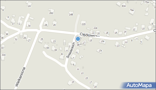 Jaworzno, Ciężkowicka, 19, mapa Jaworzno