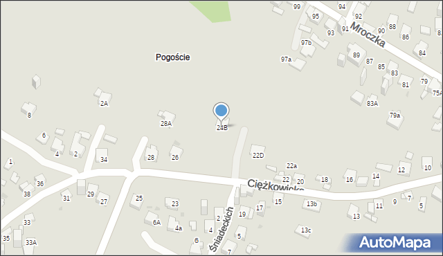 Jaworzno, Ciężkowicka, 24B, mapa Jaworzno