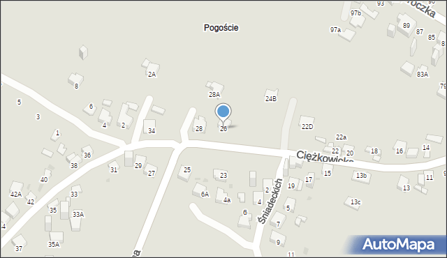 Jaworzno, Ciężkowicka, 26, mapa Jaworzno