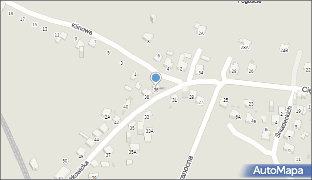 Jaworzno, Ciężkowicka, 36, mapa Jaworzno