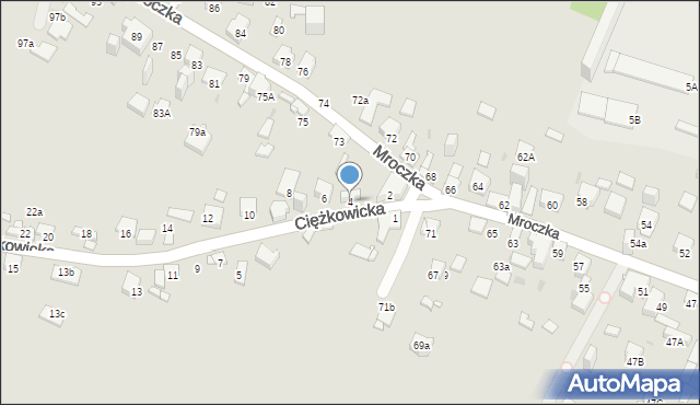 Jaworzno, Ciężkowicka, 4, mapa Jaworzno
