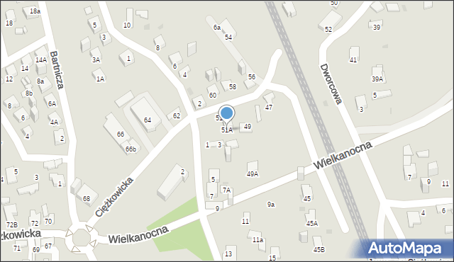 Jaworzno, Ciężkowicka, 51A, mapa Jaworzno