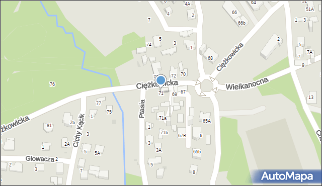 Jaworzno, Ciężkowicka, 71, mapa Jaworzno