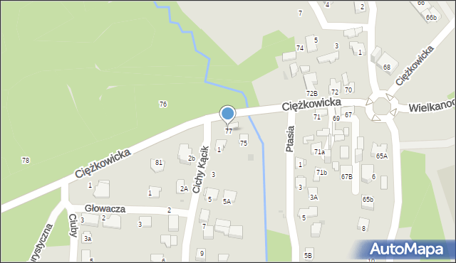 Jaworzno, Ciężkowicka, 77, mapa Jaworzno