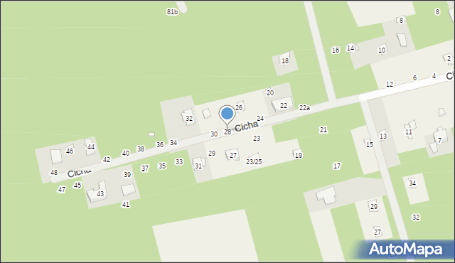 Jedlicze B, Cicha, 28, mapa Jedlicze B