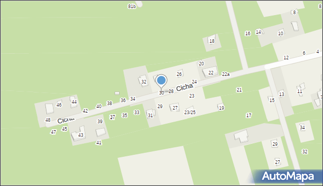 Jedlicze B, Cicha, 30, mapa Jedlicze B