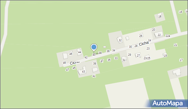 Jedlicze B, Cicha, 40, mapa Jedlicze B