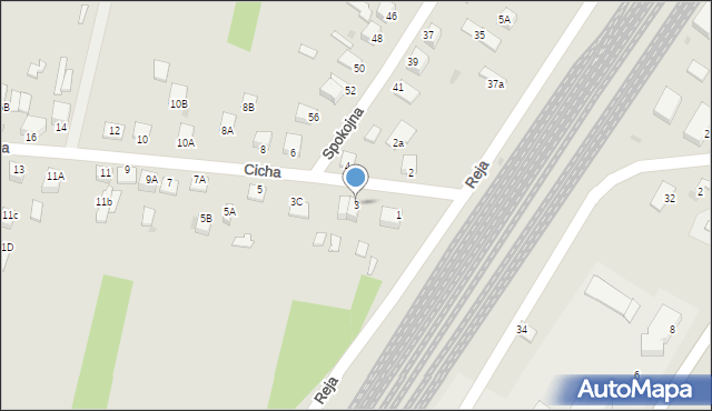 Jędrzejów, Cicha, 3, mapa Jędrzejów