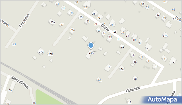 Jelcz-Laskowice, Cicha, 15A, mapa Jelcz-Laskowice