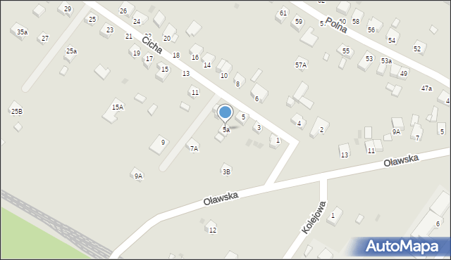 Jelcz-Laskowice, Cicha, 5a, mapa Jelcz-Laskowice