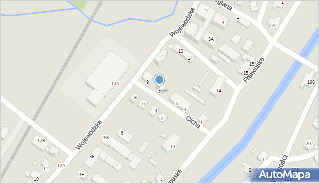 Jelenia Góra, Cicha, 7, mapa Jelenia Góra