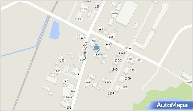 Jelenia Góra, Cieplicka, 132, mapa Jelenia Góra