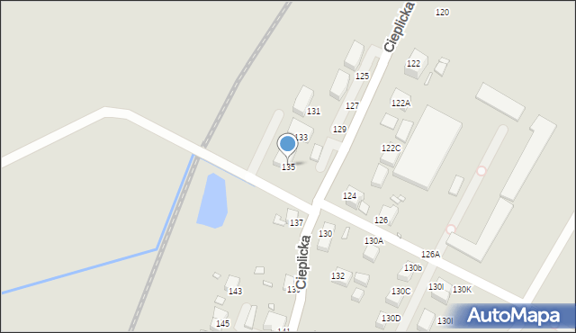 Jelenia Góra, Cieplicka, 135, mapa Jelenia Góra