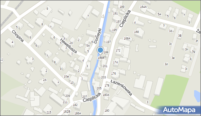 Jelenia Góra, Cieplicka, 199A, mapa Jelenia Góra