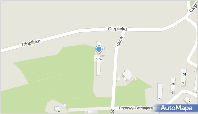 Jelenia Góra, Cieplicka, 204, mapa Jelenia Góra