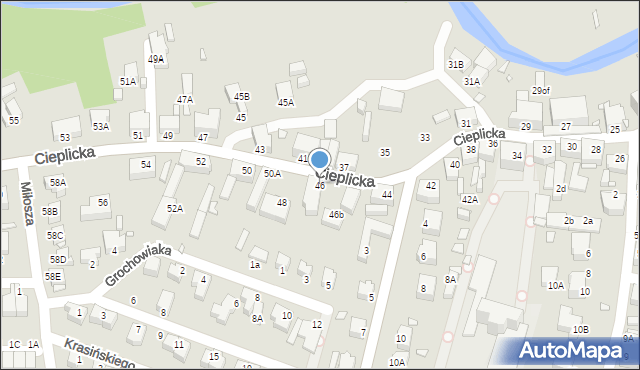 Jelenia Góra, Cieplicka, 46, mapa Jelenia Góra