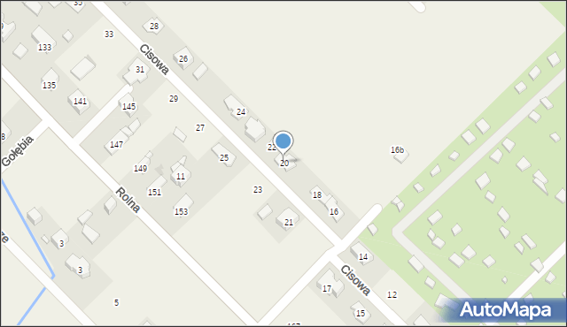 Kajetany, Cisowa, 20, mapa Kajetany