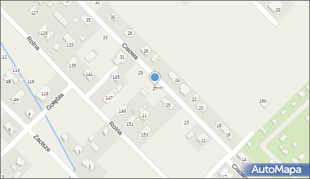 Kajetany, Cisowa, 27, mapa Kajetany