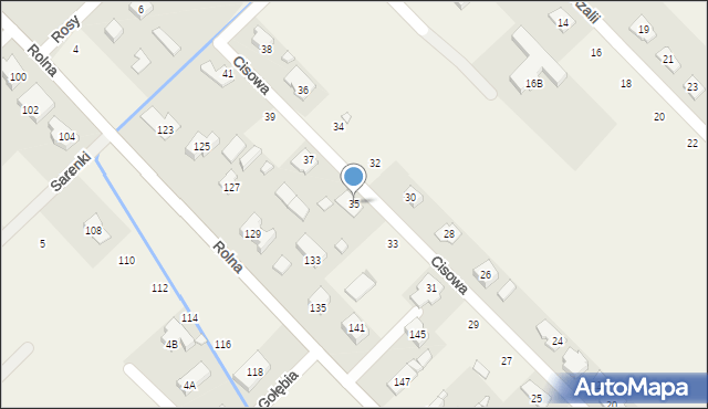 Kajetany, Cisowa, 35, mapa Kajetany