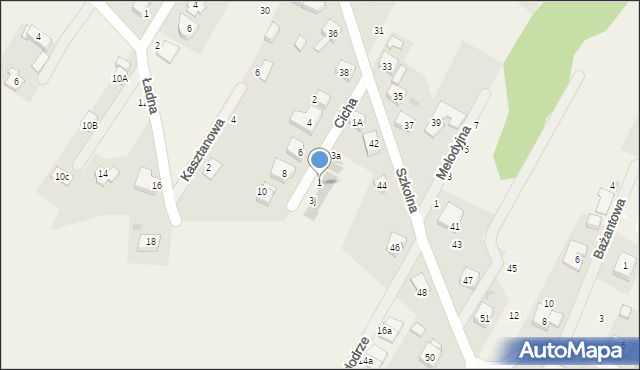 Kamieniec Wrocławski, Cicha, 3g, mapa Kamieniec Wrocławski