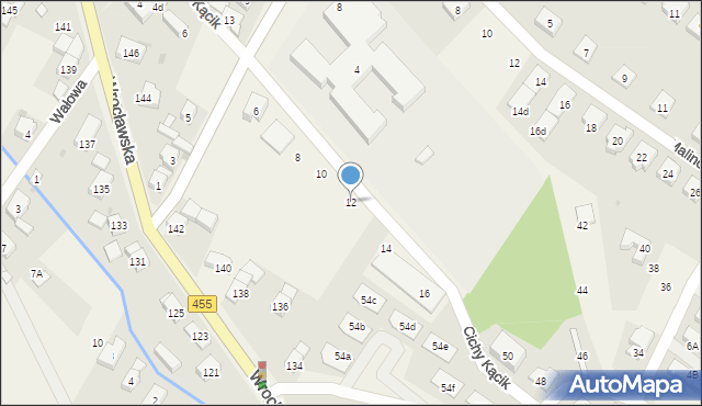 Kamieniec Wrocławski, Cichy Kącik, 12, mapa Kamieniec Wrocławski