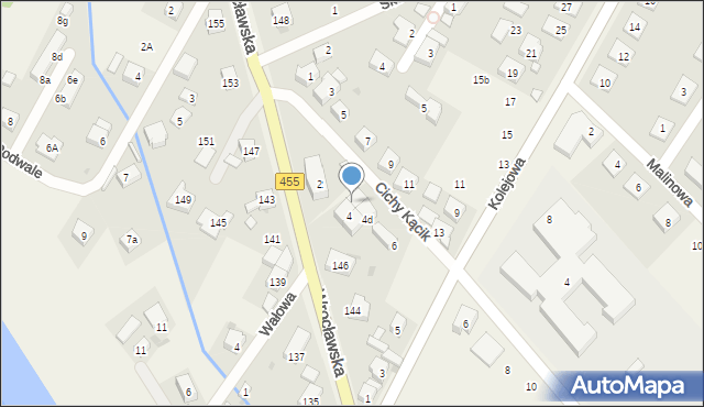 Kamieniec Wrocławski, Cichy Kącik, 4a, mapa Kamieniec Wrocławski