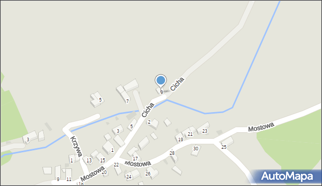 Kamieniec Ząbkowicki, Cicha, 9, mapa Kamieniec Ząbkowicki