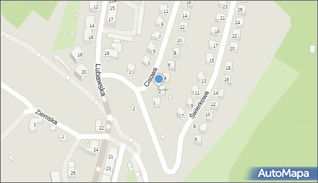 Kamienna Góra, Cisowa, 2, mapa Kamienna Góra