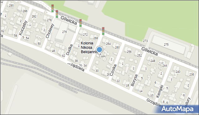 Katowice, Ciemały Józefa, 3, mapa Katowic