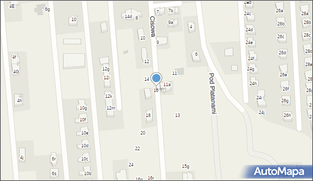 Kiełczów, Cisowa, 16, mapa Kiełczów