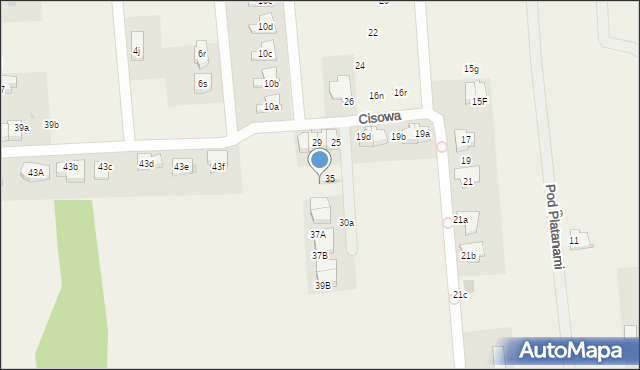 Kiełczów, Cisowa, 35b, mapa Kiełczów