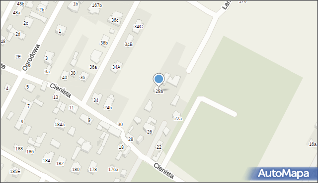 Kiełpin, Cienista, 28a, mapa Kiełpin