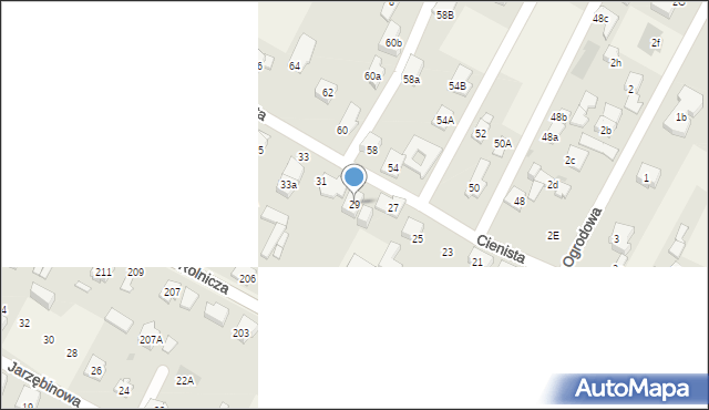 Kiełpin, Cienista, 29, mapa Kiełpin