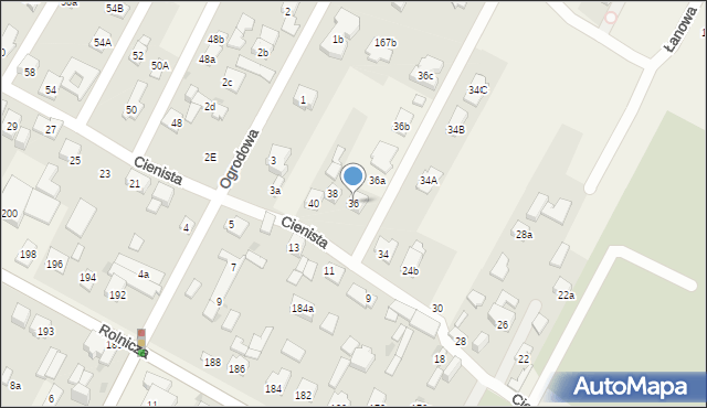 Kiełpin, Cienista, 36, mapa Kiełpin