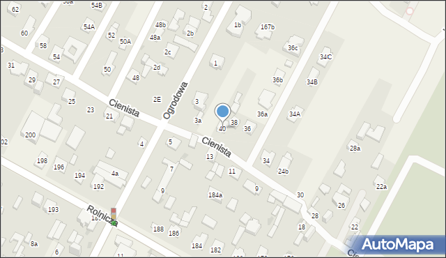 Kiełpin, Cienista, 40, mapa Kiełpin