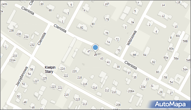 Kiełpin, Cienista, 45, mapa Kiełpin