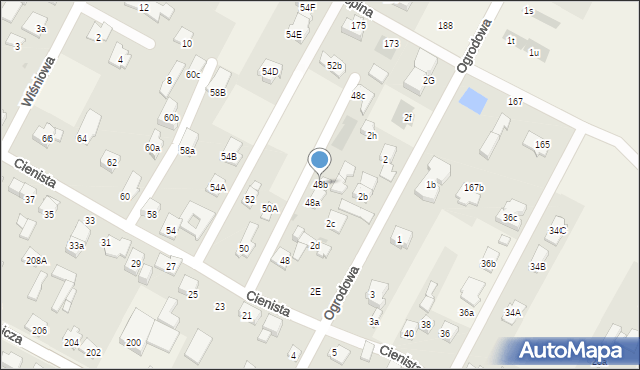 Kiełpin, Cienista, 48b, mapa Kiełpin