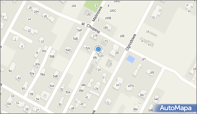 Kiełpin, Cienista, 48d, mapa Kiełpin