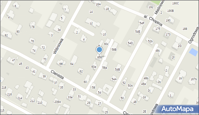 Kiełpin, Cienista, 60b, mapa Kiełpin