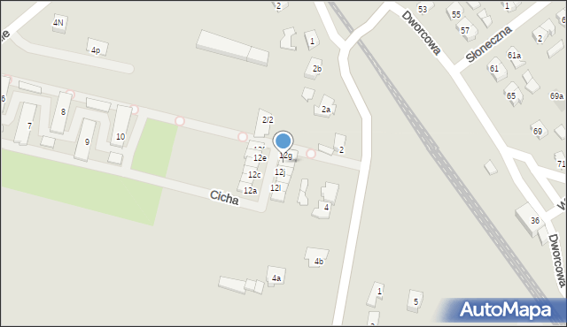 Kłecko, Cicha, 12h, mapa Kłecko