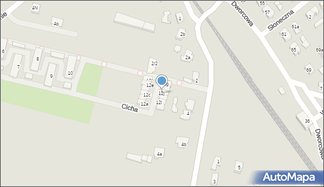 Kłecko, Cicha, 12j, mapa Kłecko