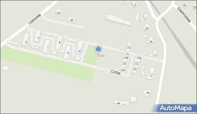 Kłecko, Cicha, 8a, mapa Kłecko