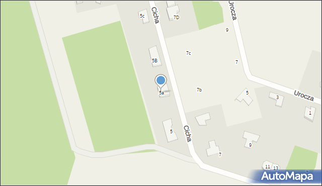 Kliny, Cicha, 5a, mapa Kliny