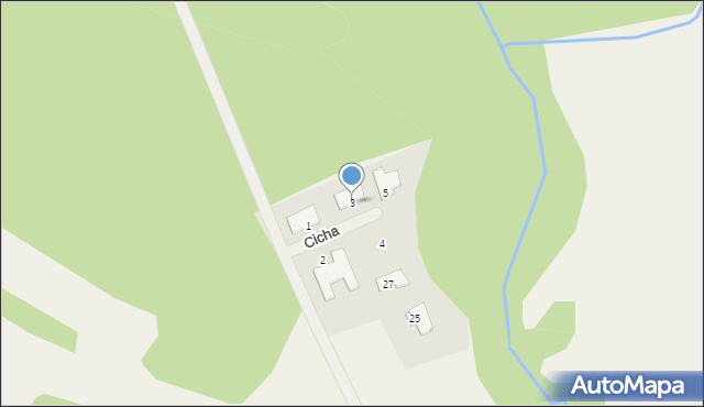 Kłodawa, Cicha, 3, mapa Kłodawa