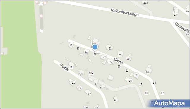 Knurów, Cicha, 29, mapa Knurów