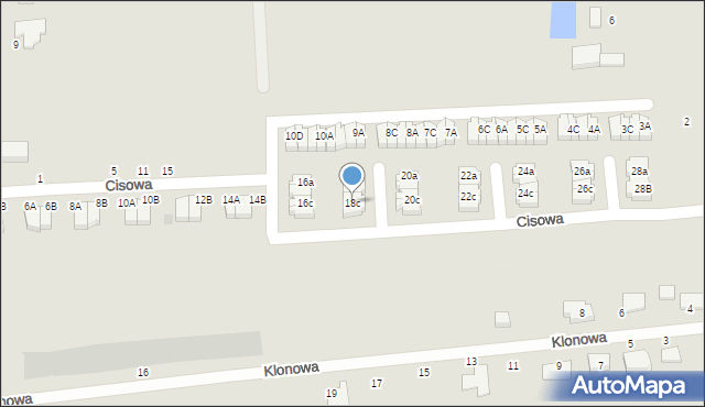 Kobylnica, Cisowa, 18c, mapa Kobylnica
