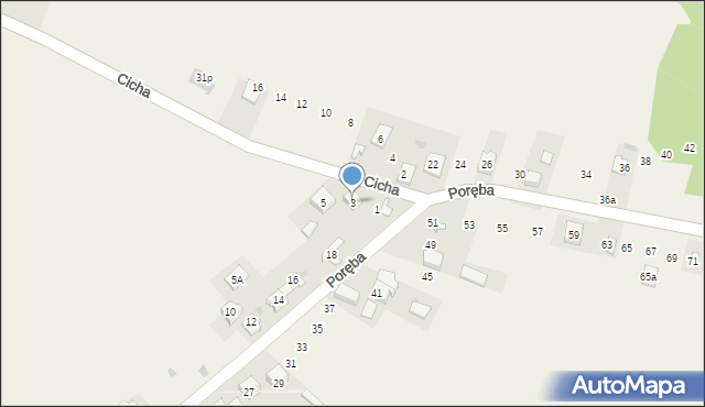 Kolonia, Cicha, 3, mapa Kolonia