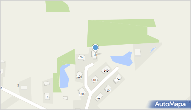 Kolonia Borek, Cicha, 10i, mapa Kolonia Borek
