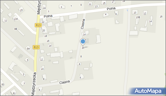 Komarówka Podlaska, Ciasna, 10, mapa Komarówka Podlaska