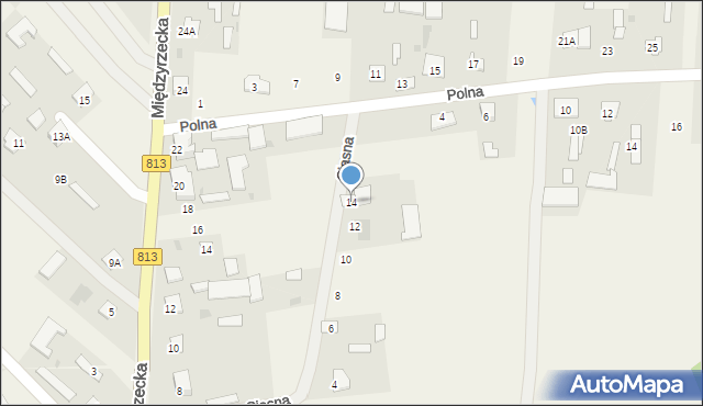 Komarówka Podlaska, Ciasna, 14, mapa Komarówka Podlaska